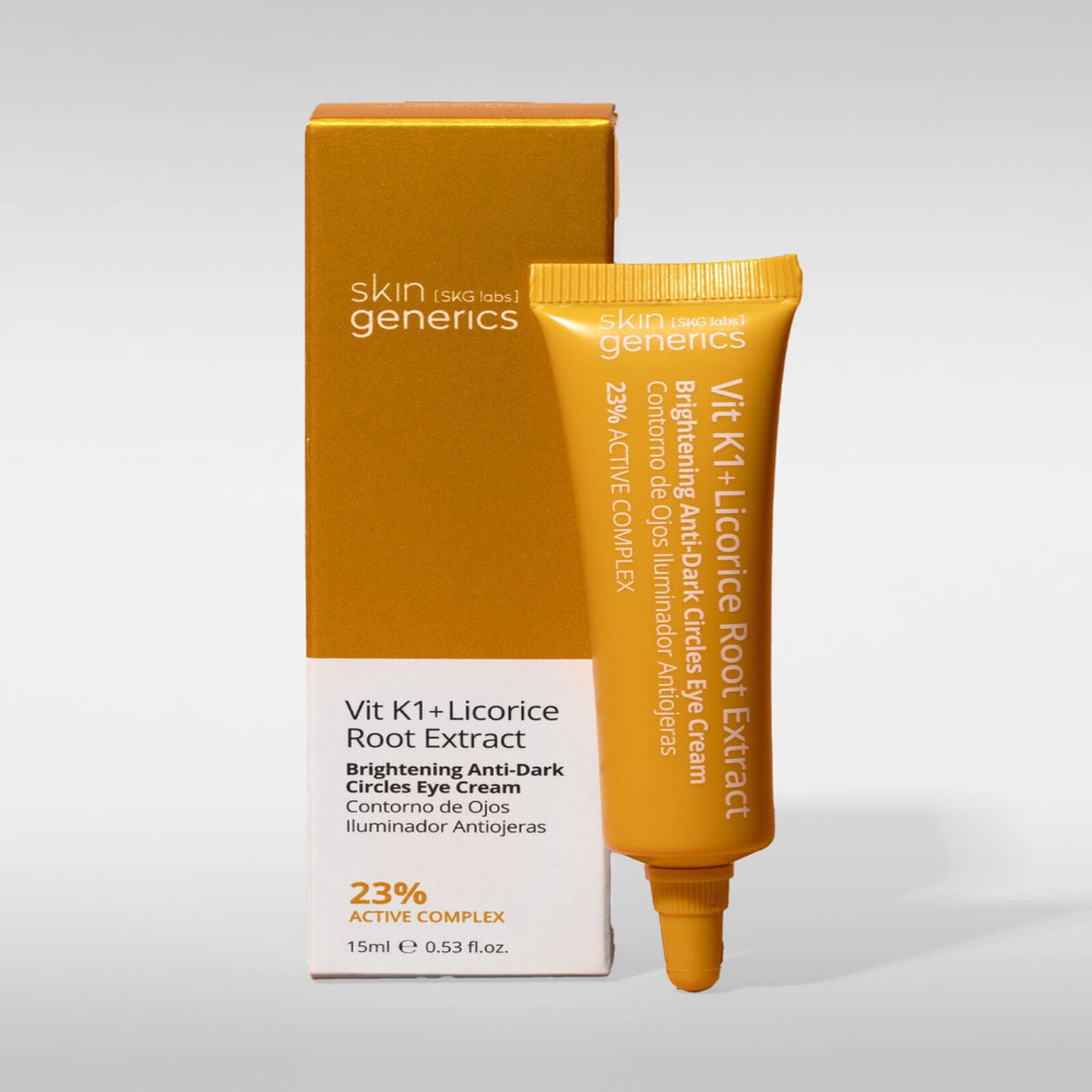 Skin Generics Vit K1 + Extracto de Raíz de Regaliz Contorno de Ojos Luminoso Antiojeras 15ml