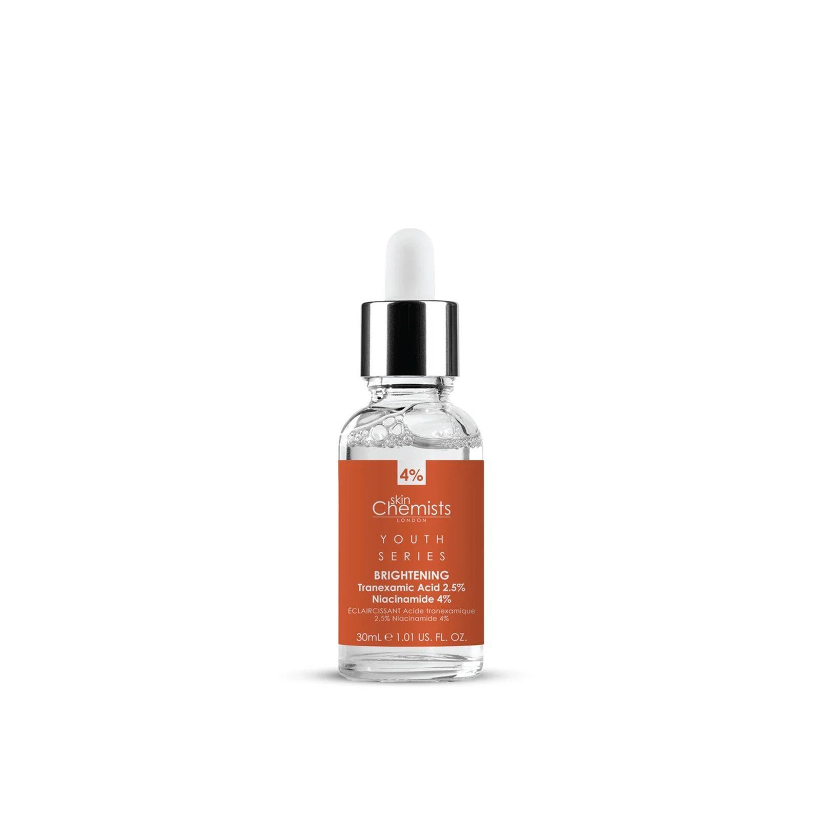 skinChemists Youth Series Tranexamic Acid 2.5%, Niacinamide 4% Brightening Facil Serum 30ml