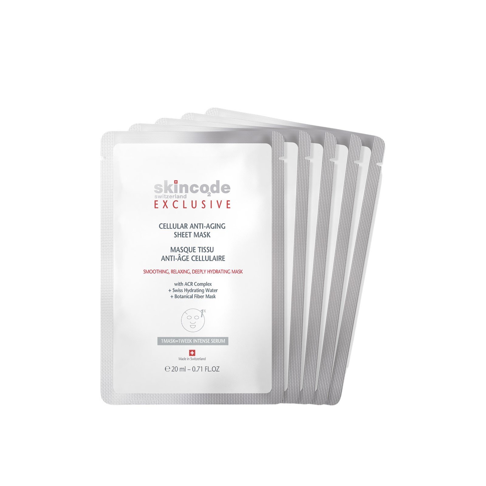 Skincode Exclusive Cellular Anti-Aging Sheet Mask x5