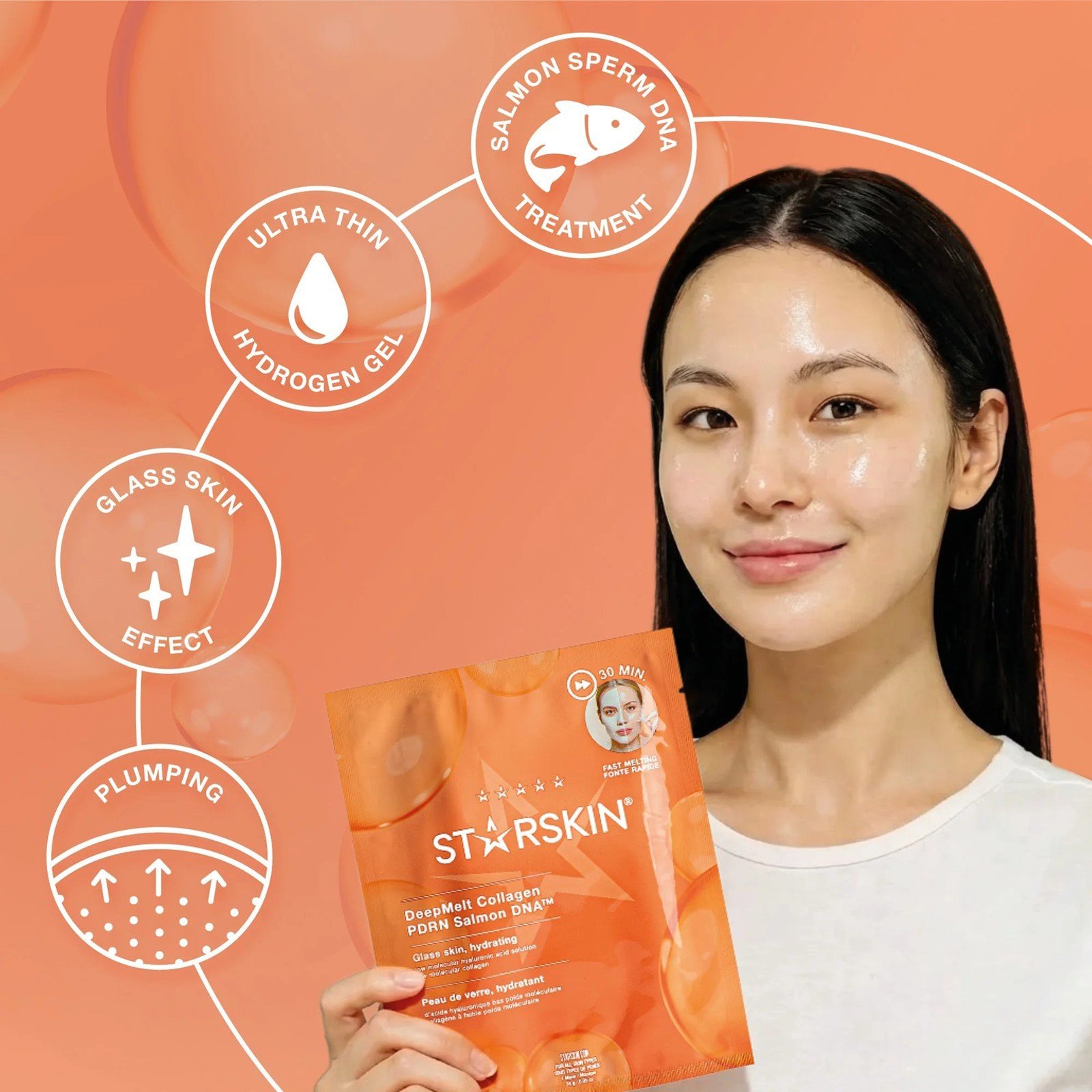 STARSKIN DeepMelt Collagen PDRN Salmon DNA™ Mask x4 (4x0.85oz)