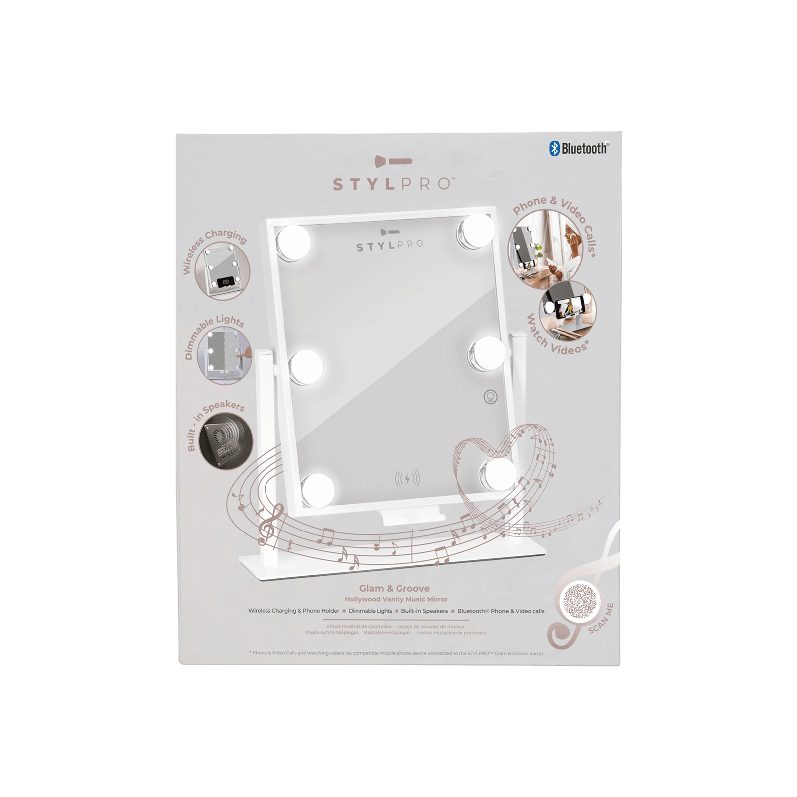 STYLPRO Glam & Grove Hollywood Vanity Music Mirror