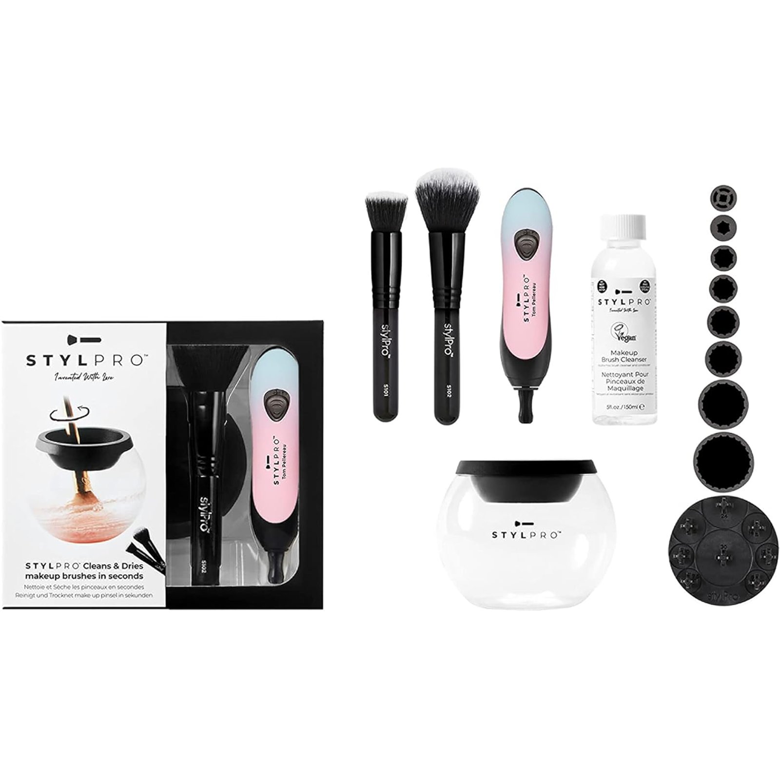 STYLPRO Makeup Brush Cleaner Gift Set Bubblegum