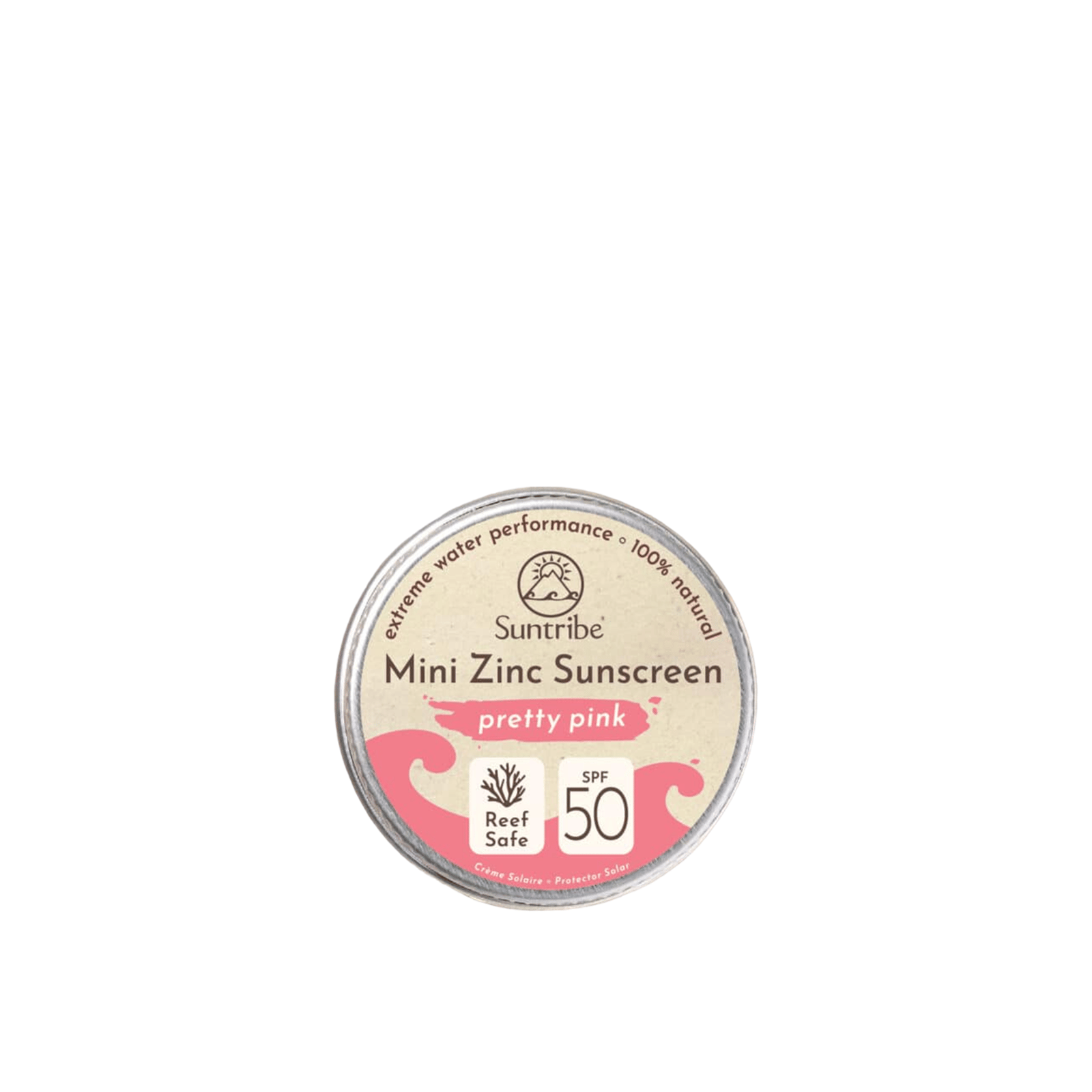 Suntribe Mini Zinc Sunscreen SPF50 Pretty Pink 15g (0.52oz)