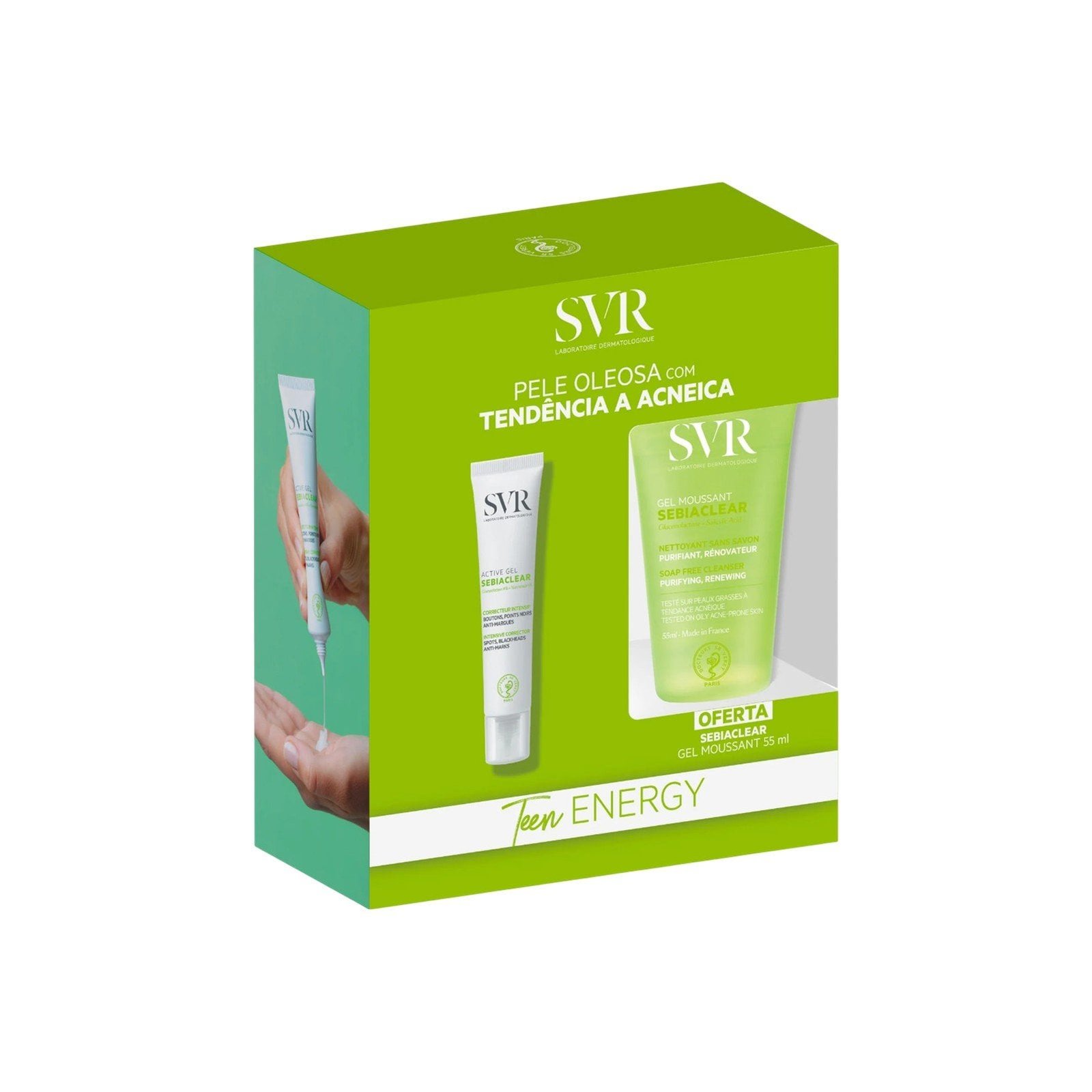 SVR Sebiaclear Active Gel 40ml + Cleansing Gel 55ml