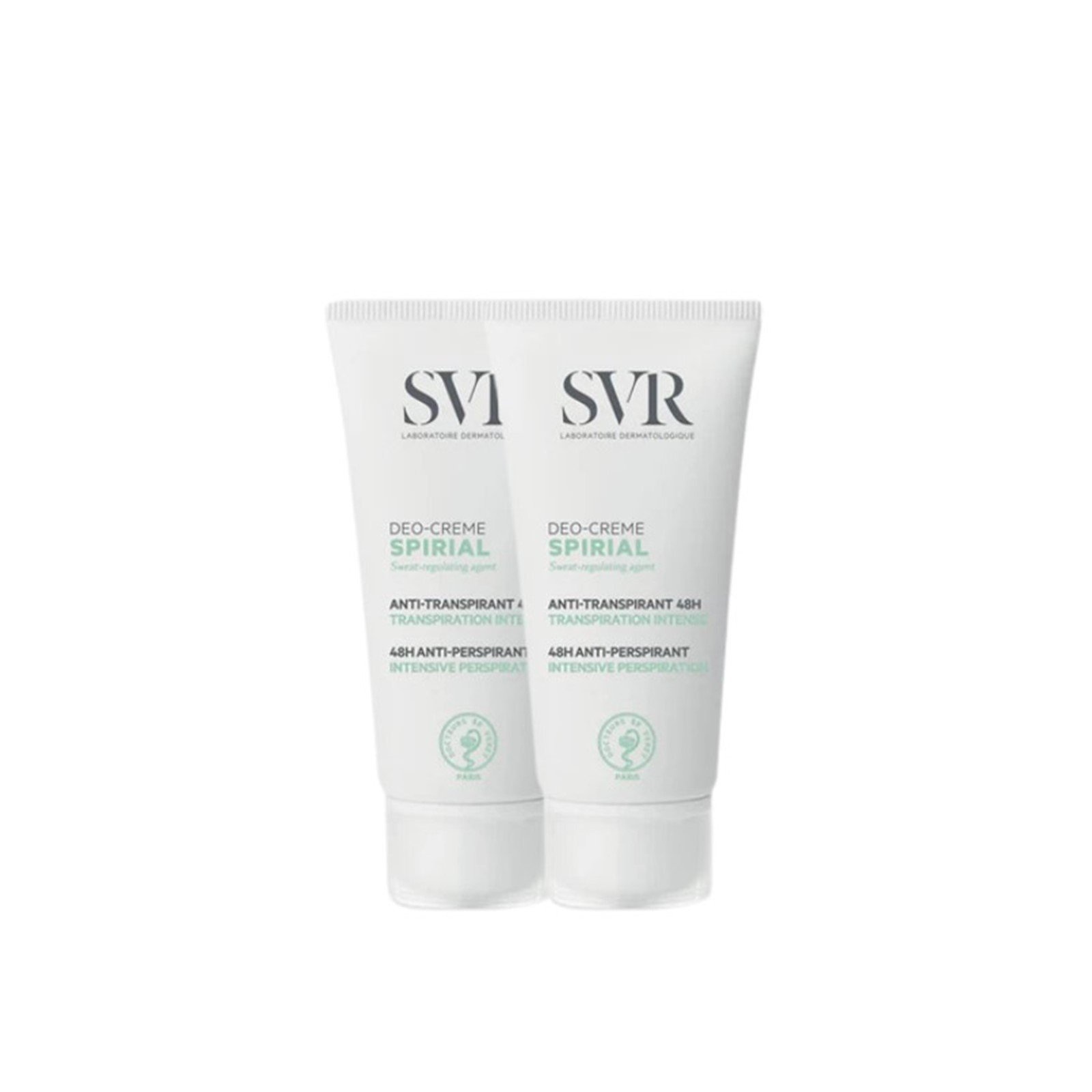 SVR Spirial Cream 48h Intense Anti-Perspirant Deodorant 50ml x2 (2x 1.7 fl oz)