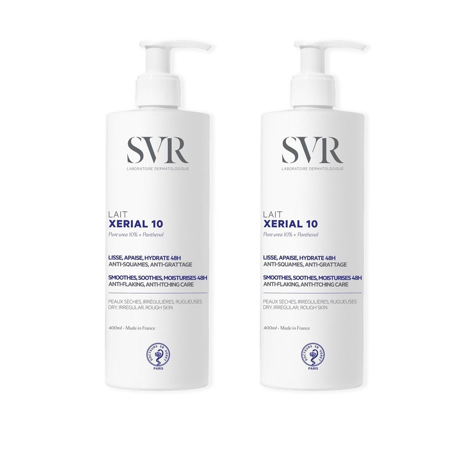 SVR Xerial 10 Body Lotion 400ml x2