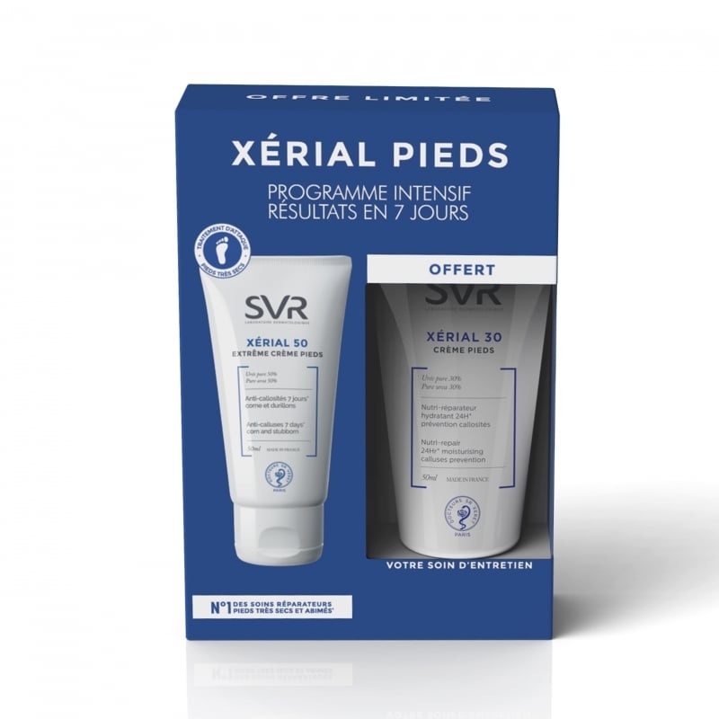 SVR Xérial 50 Extreme Foot Cream 50ml + Xérial 30 Foot Cream 50ml