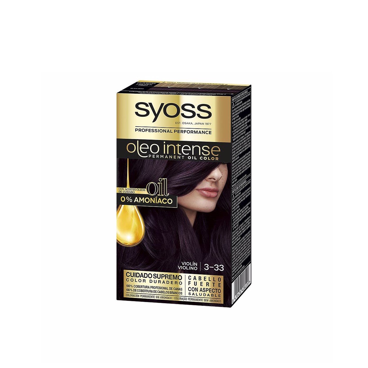 Syoss Oleo Intense Permanent Oil Color 3-33 Rich Plum Permanent Hair Dye