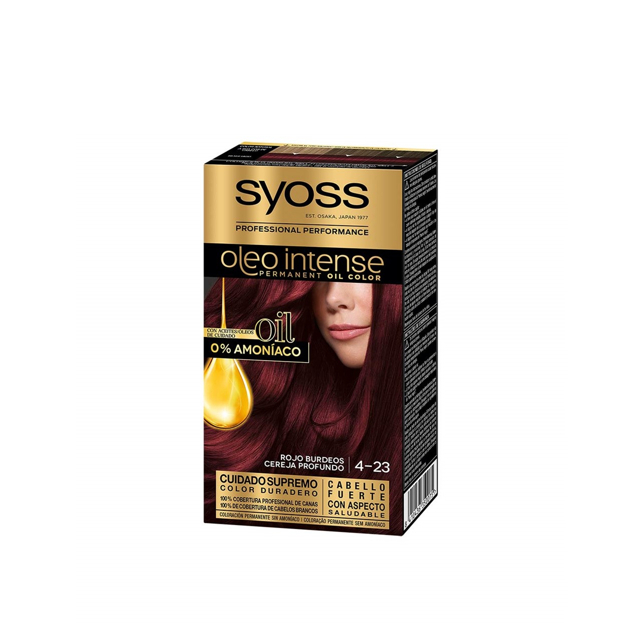 Syoss Oleo Intense Permanent Oil Color 4-23 Burgundy Red Permanent Hair Dye