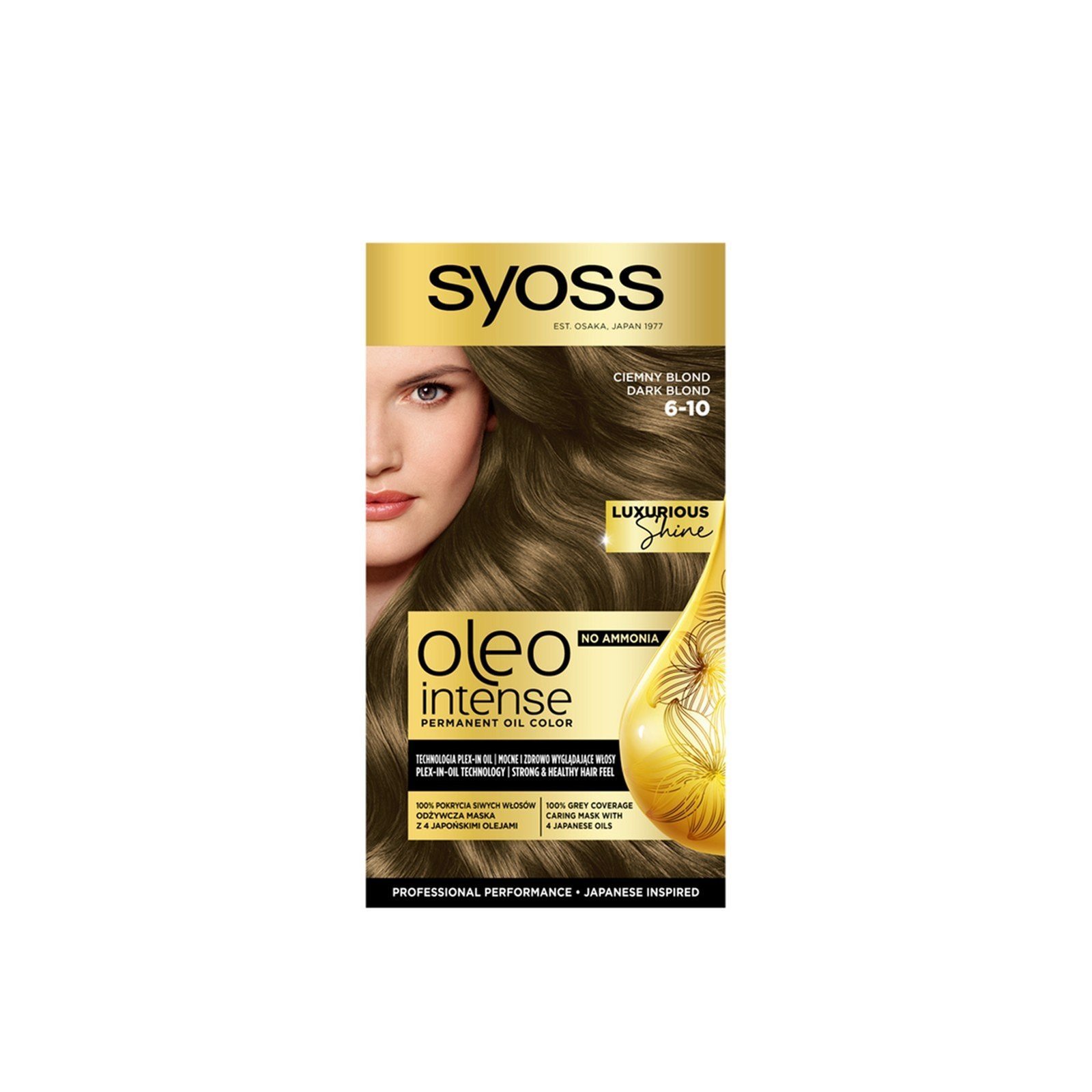 Syoss Oleo Intense Permanent Oil Color Permanent Hair Dye 6-10 Dark Blonde