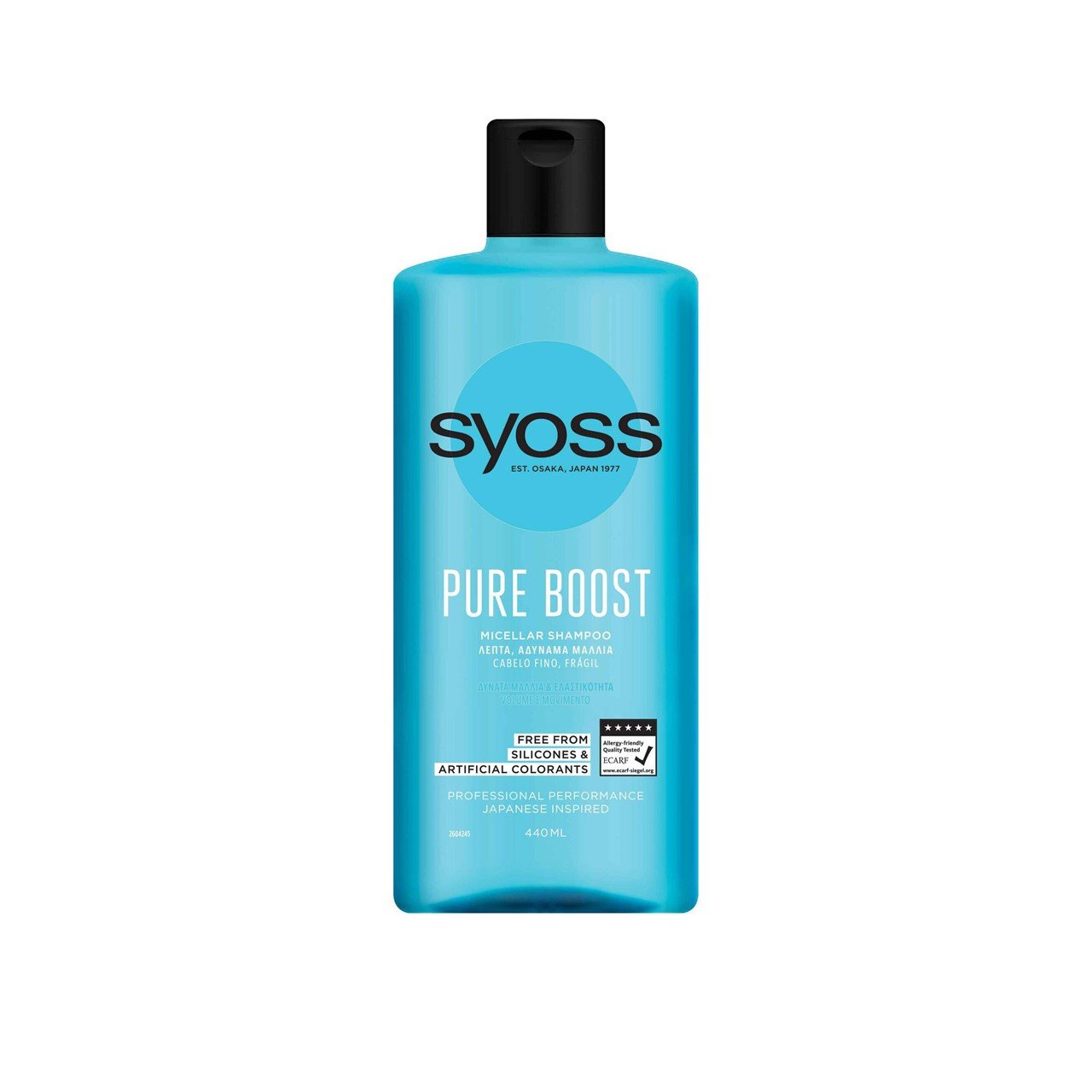 Syoss Pure Boost Micellar Shampoo 440ml (14.88fl oz)