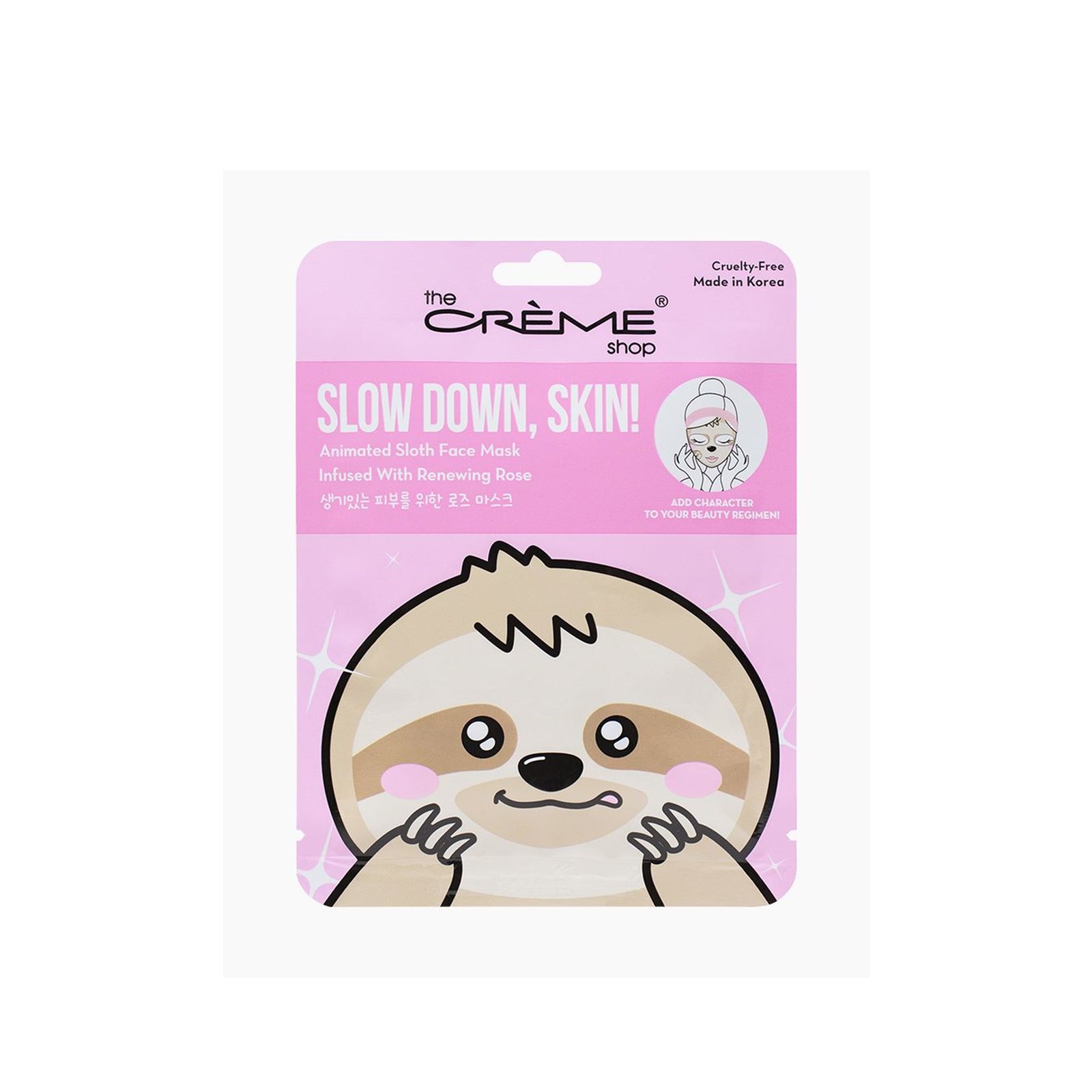 The Crème Shop Slow Down, Skin! Animated Sloth Face Mask 25g
