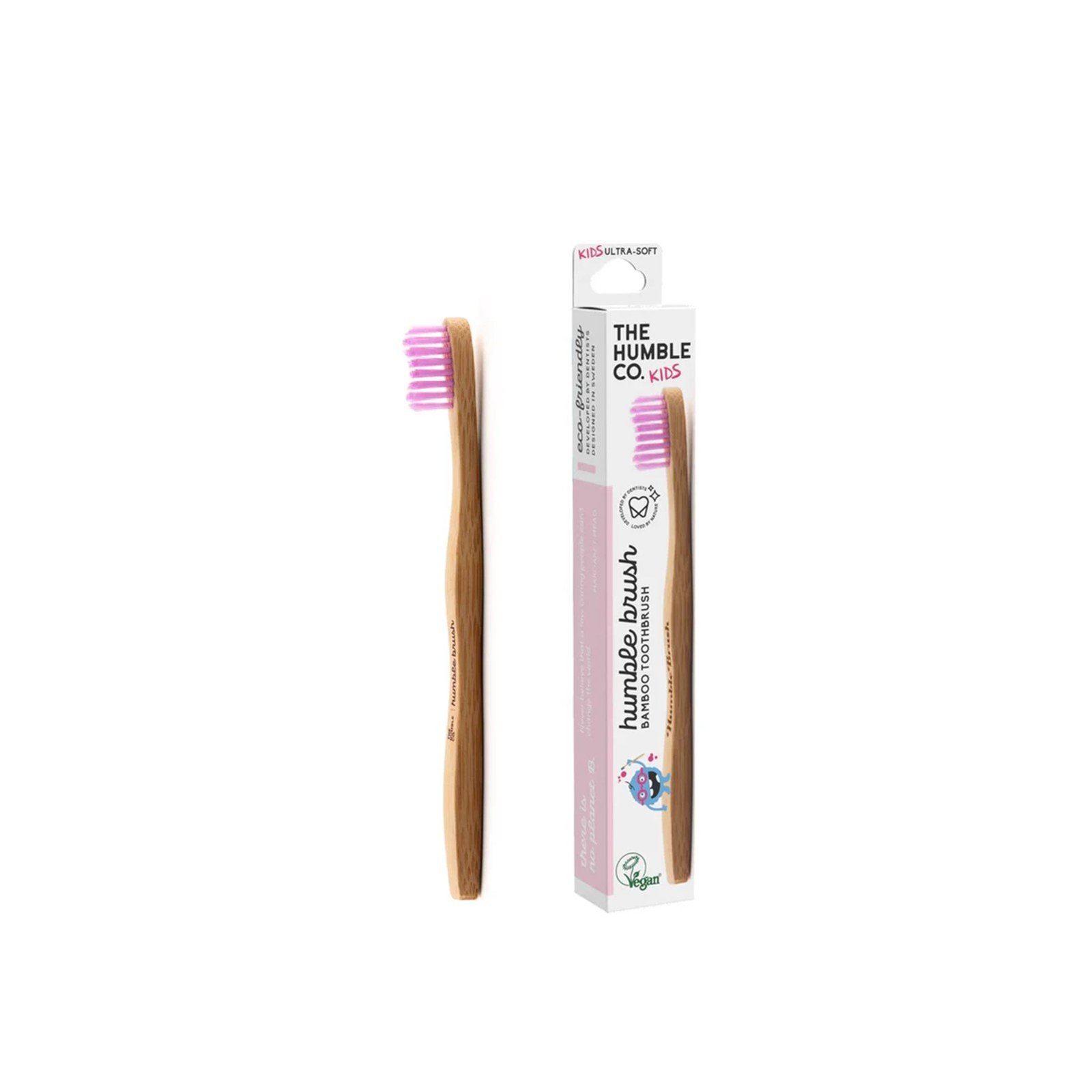 The Humble Co. Humble Brush Kids Bamboo Ultra-Soft Toothbrush Purple Qatar