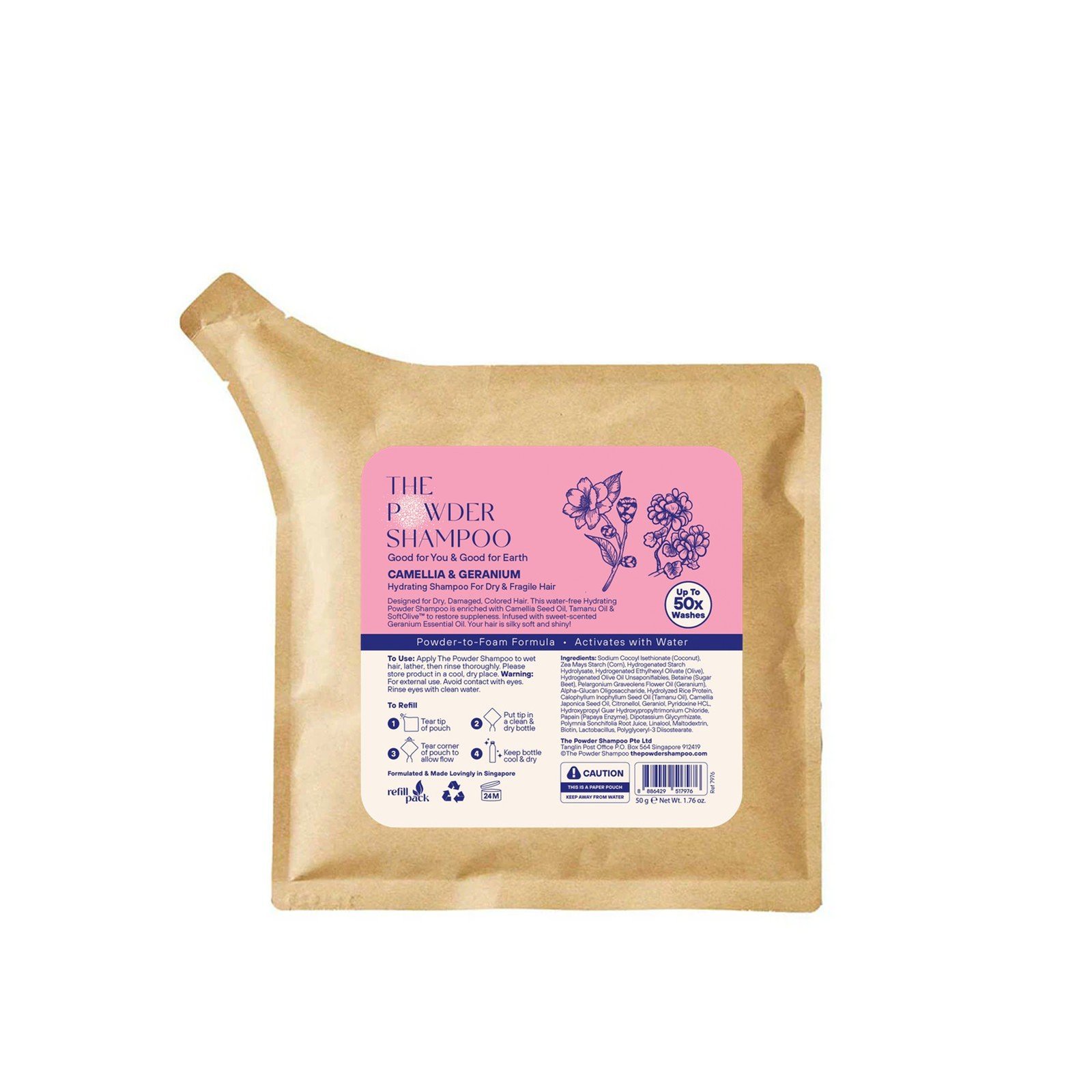 The Powder Shampoo Hydrating Shampoo Camellia & Geranium