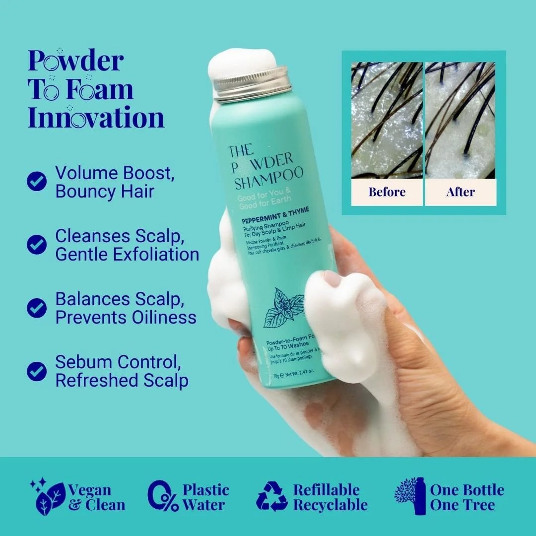 The Powder Shampoo Purifying Shampoo Peppermint & Thyme 20g