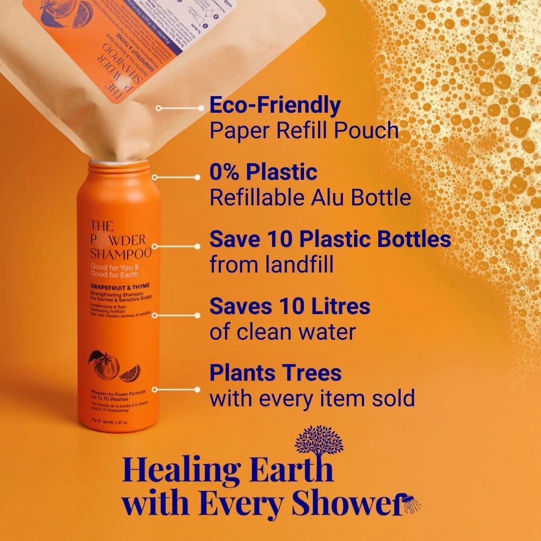 The Powder Shampoo Strengthening Shampoo Grapefruit & Thyme 70g