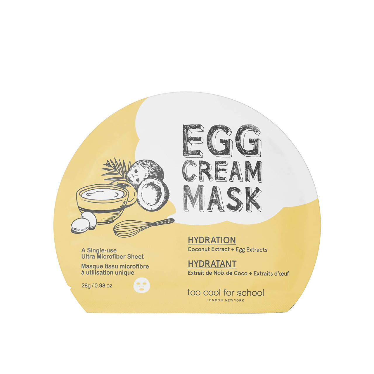 Too Cool For School Egg Cream Hydration Mask 28g