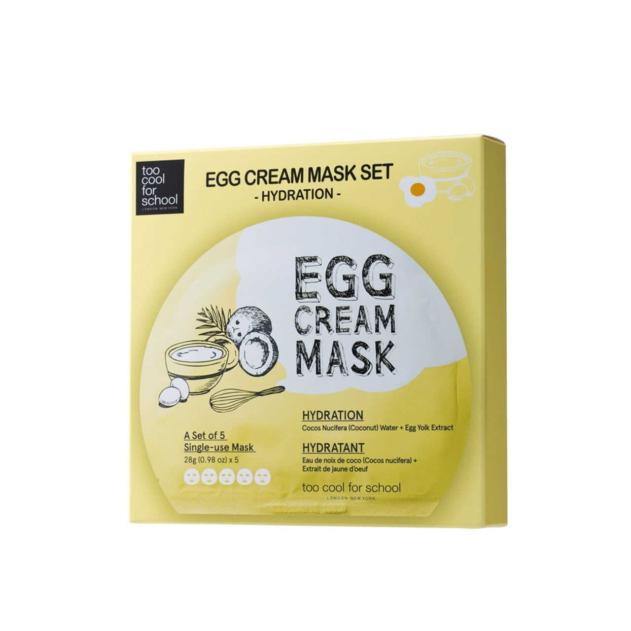 Too Cool For School Egg Cream Hydration Mask Set 5x28g (5x0.99oz)