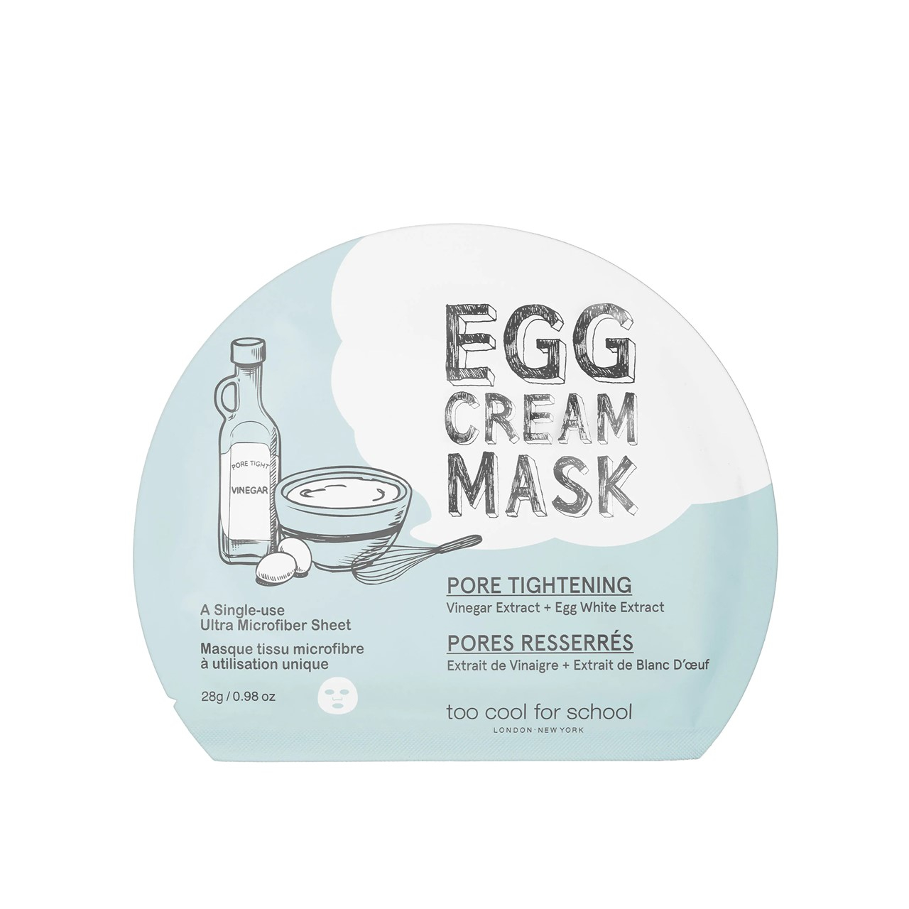 Too Cool For School Egg Cream Pore Tightening Mask 28g (0.99oz)