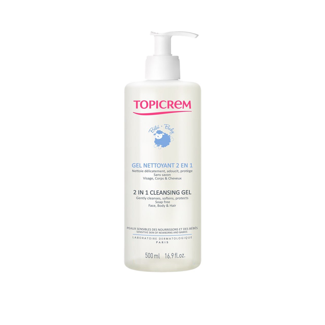 Topicrem Baby 2-In-1 Cleansing Gel 500ml