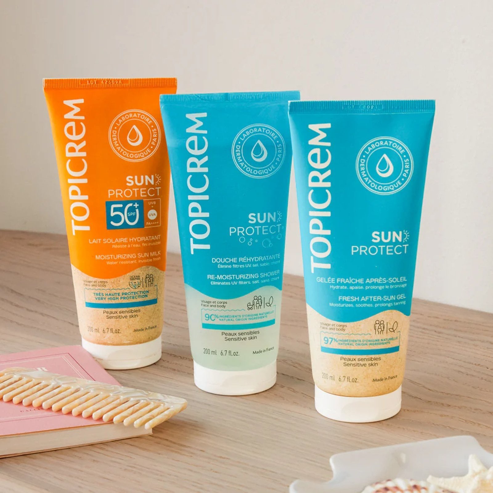 Topicrem Sun Protect kosteuttava aurinkovoide SPF50+ 200 ml