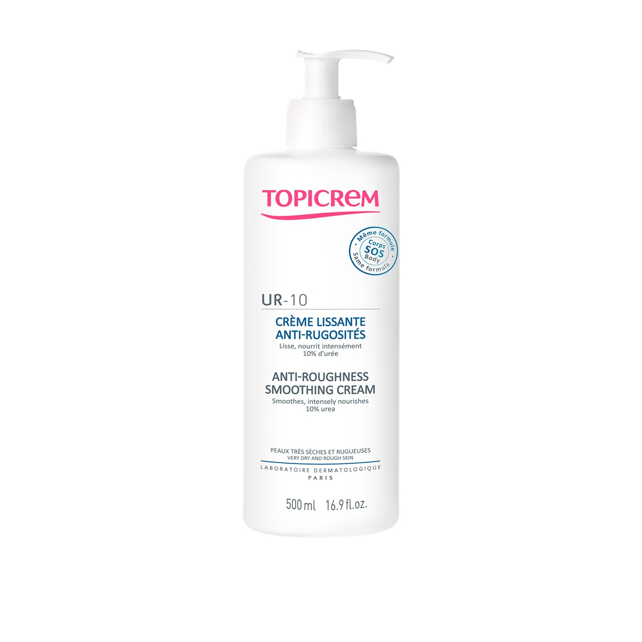 Topicrem UR-10 Anti-Roughness Smoothing Cream 500ml (16.91fl oz)