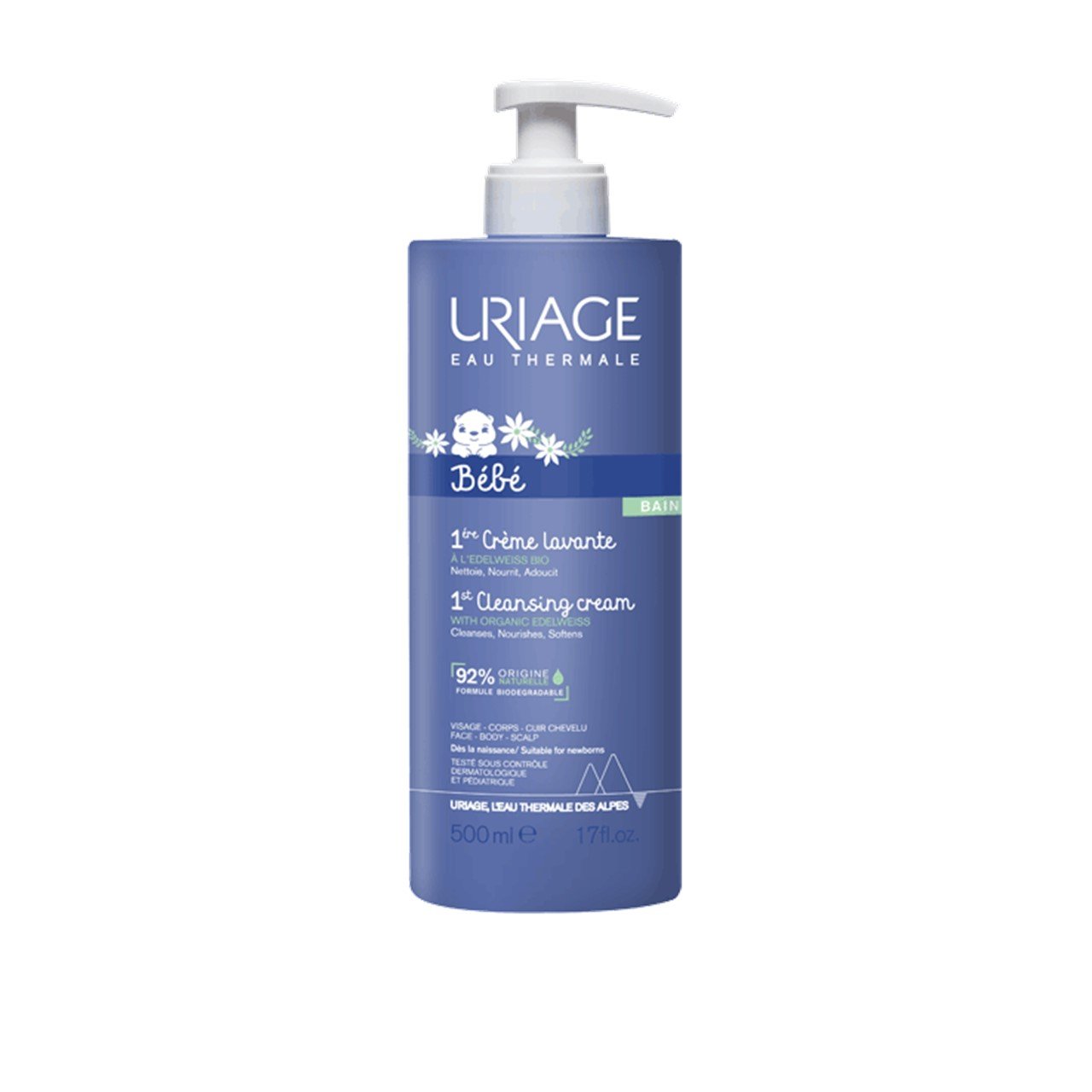 Uriage Baby 1st Cleansing Cream 500ml (16.91fl oz)