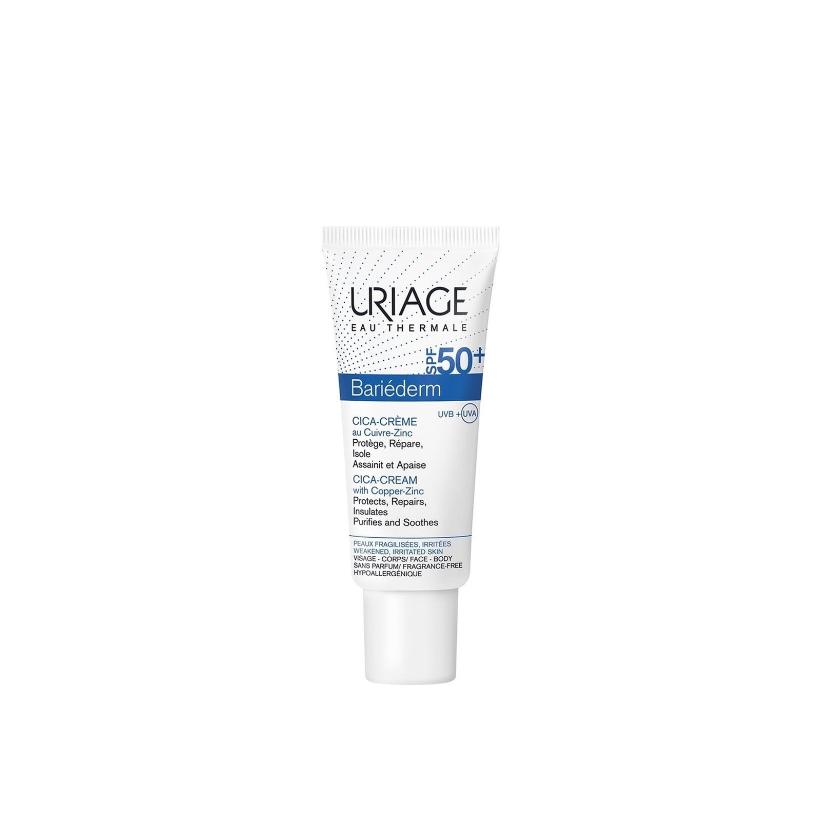 Uriage Bariéderm Repairing CICA-Cream with Cu-Zn SPF50+ 40ml
