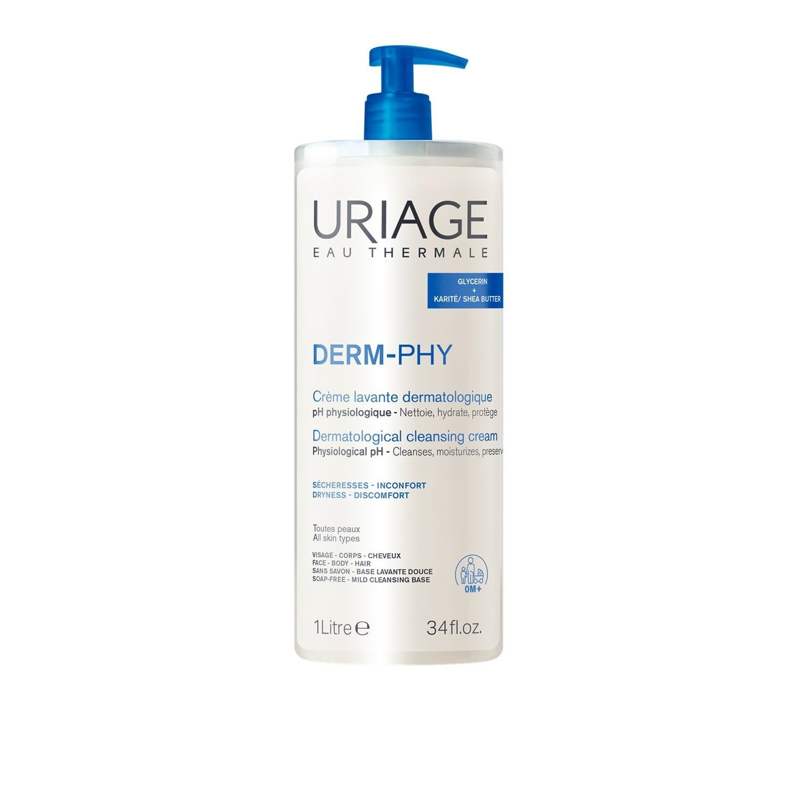 Uriage Derm-Phy Dermatological Cleansing Cream 1L