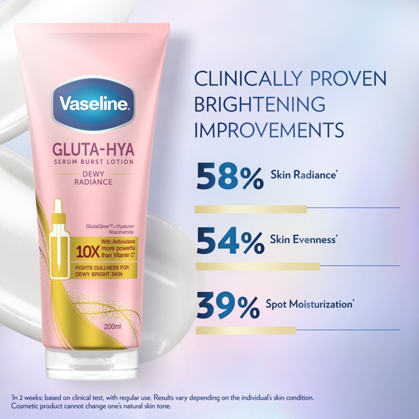Vaseline Gluta-Hya Dewy Radiance Serum Burst Lotion 200ml