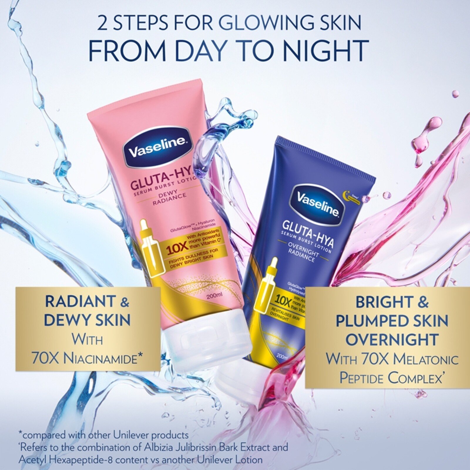 Vaseline Gluta-Hya Dewy Radiance Serum Burst Lotion 75ml (2.53floz)