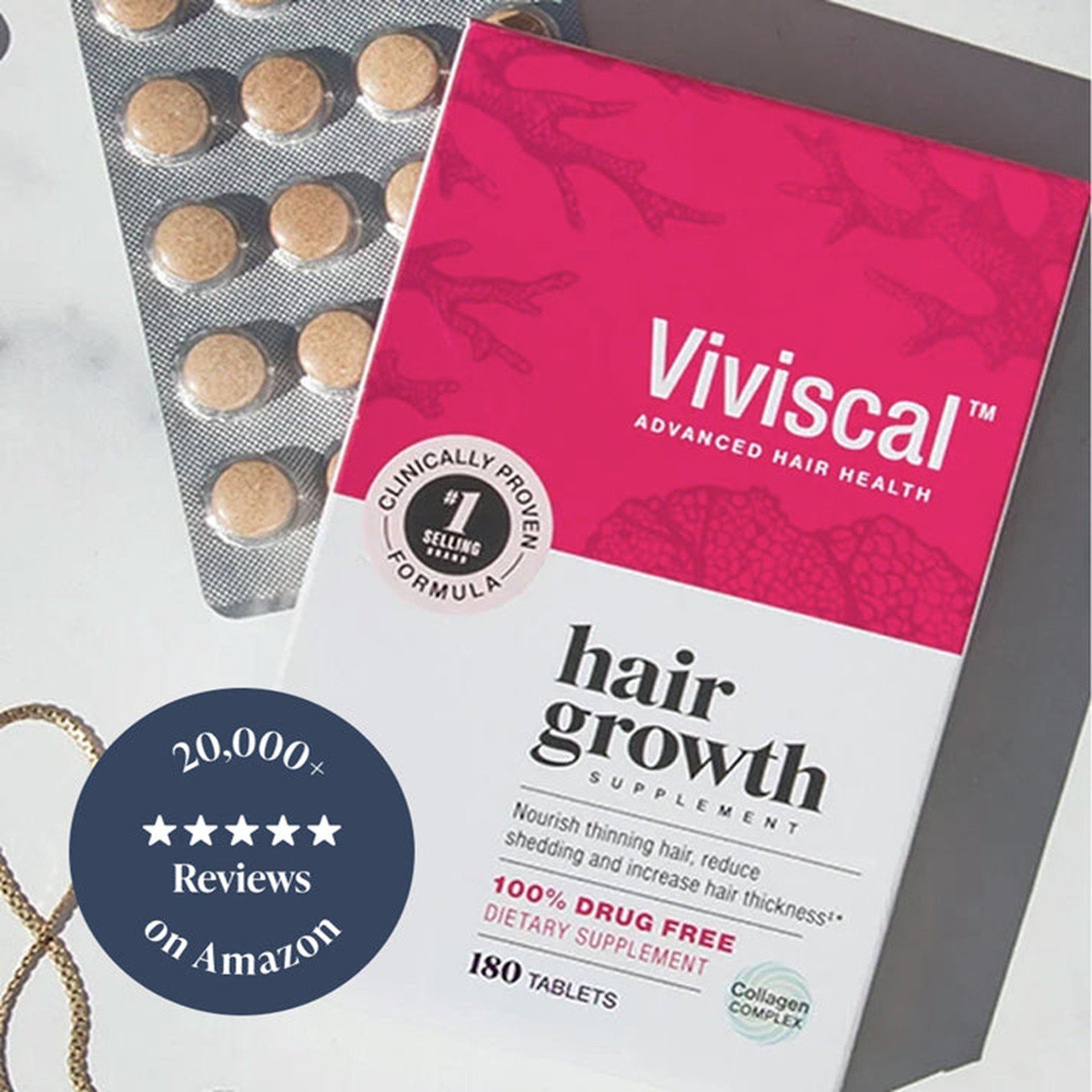 Viviscal Healthy Hair Vitamins Supplement Tablets x180