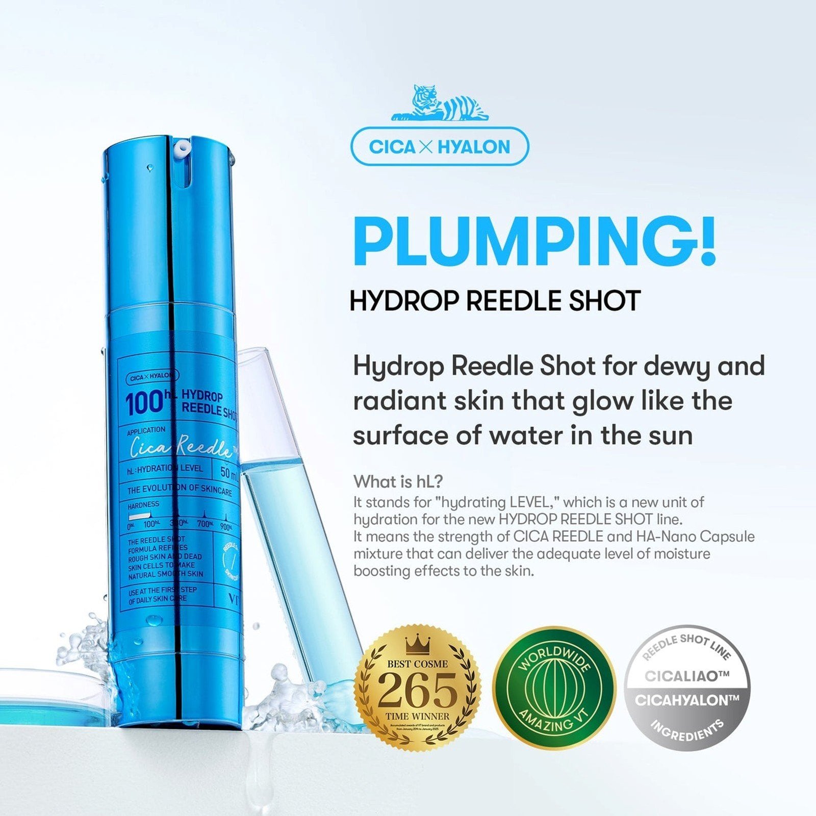 VT Cosmetics Cica Reedle Hydrop Reedle Shot 100hL 50ml