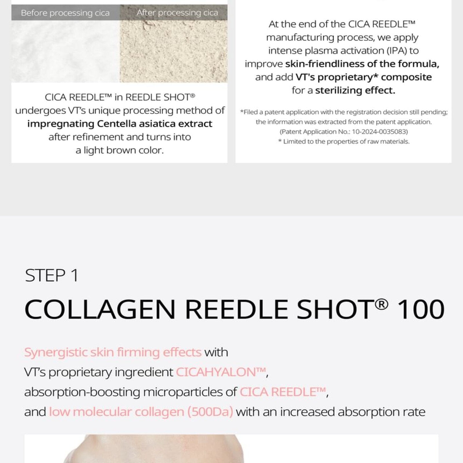 VT Cosmetics Collagen Reedle Shot 100 2Step Mask Firming Hydrogel Face Mask x1