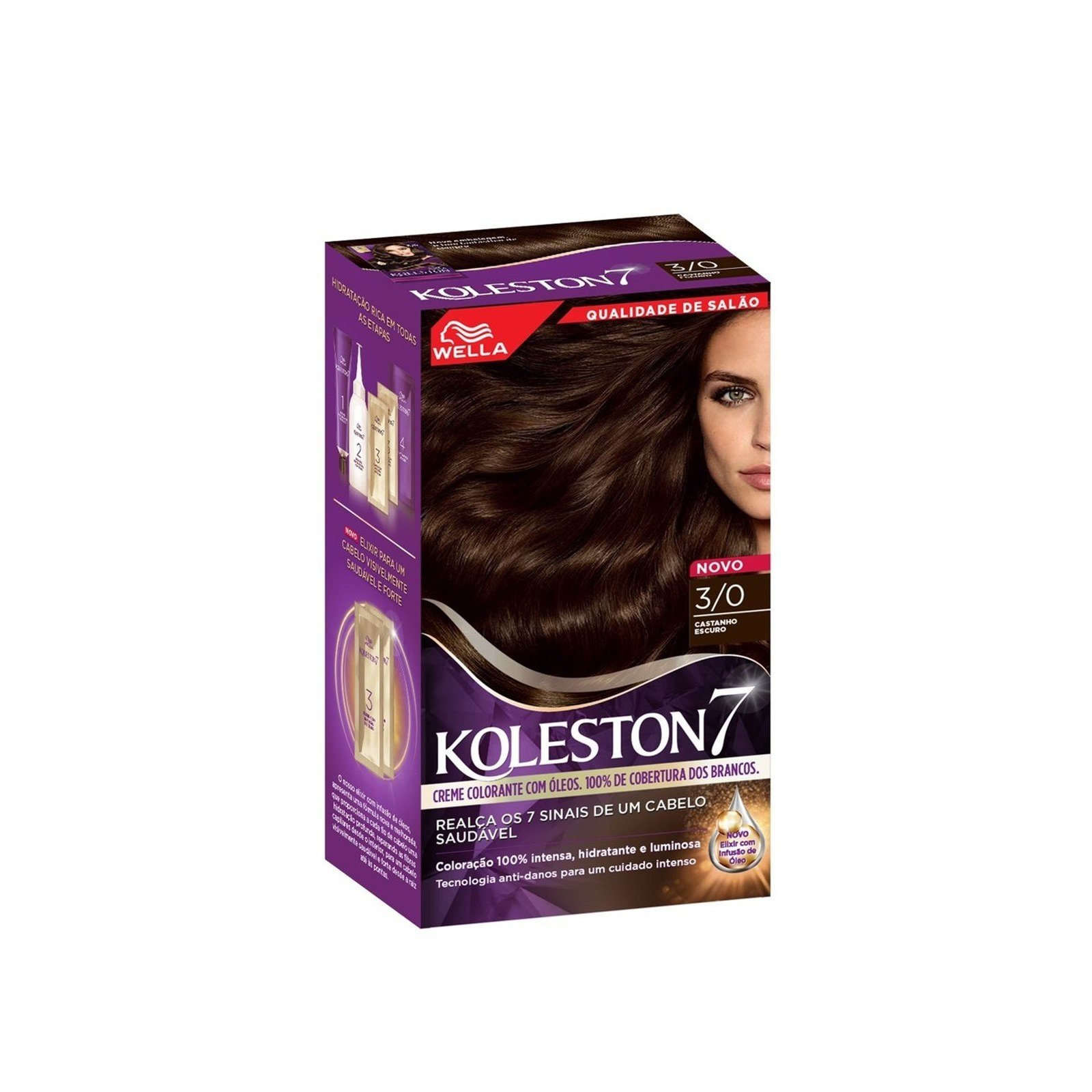 Wella Koleston 3/0 Dark Brown Permanent Hair Color