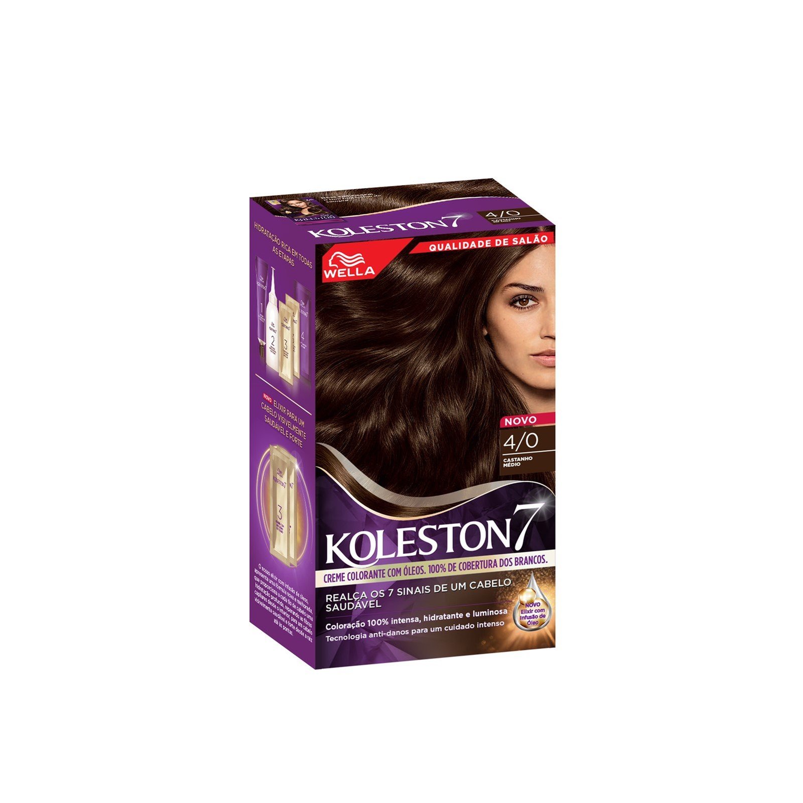 Wella Koleston 4/0 Medium Brown Permanent Hair Color