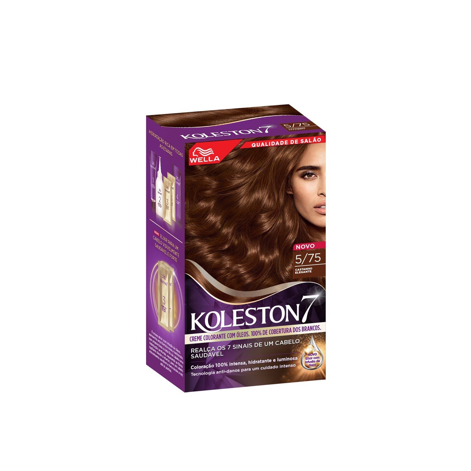 Wella Koleston 7 5/75 Elegant Brown Permanent Hair Color