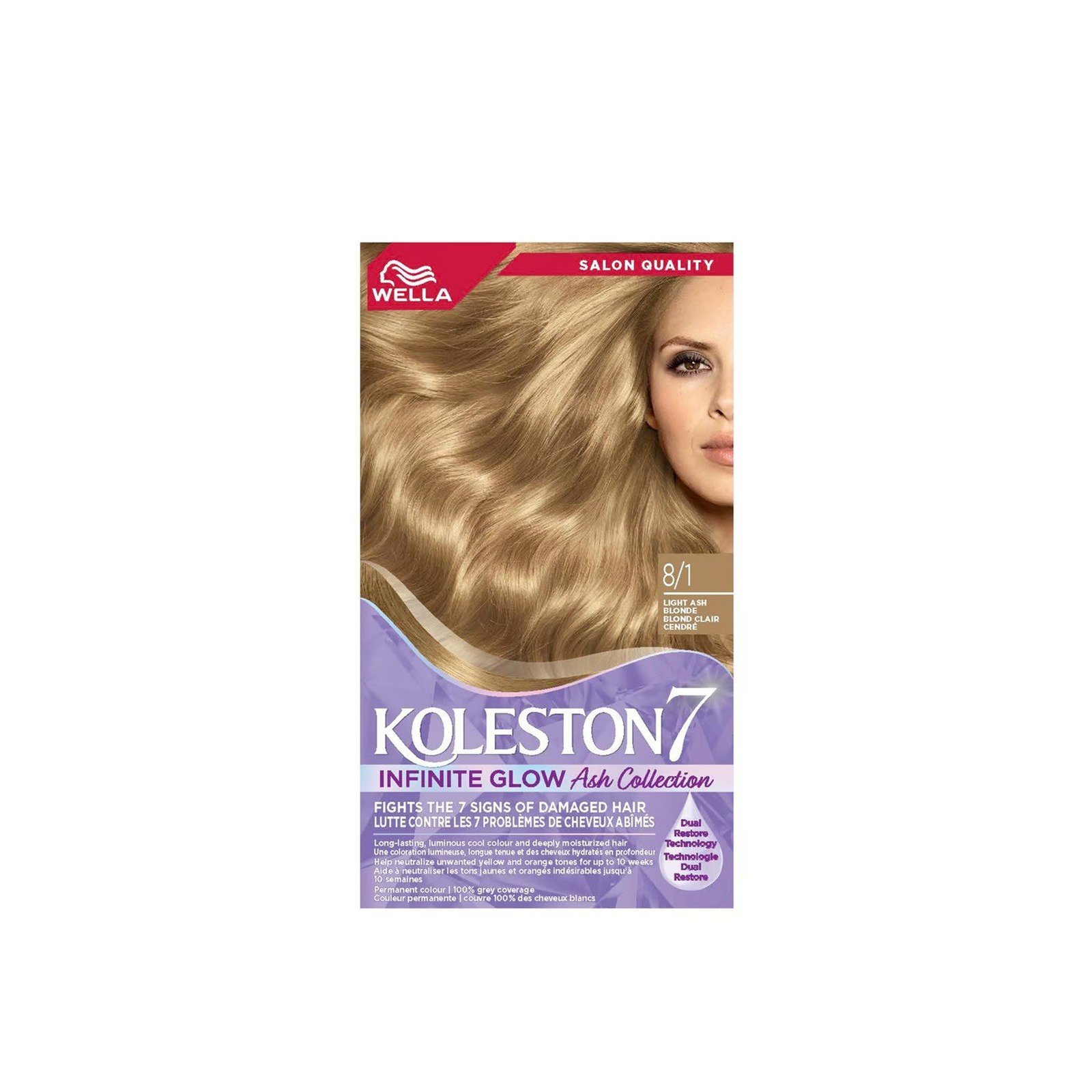 Wella Koleston 8/1 Light Ash Blonde Permanent Hair Color