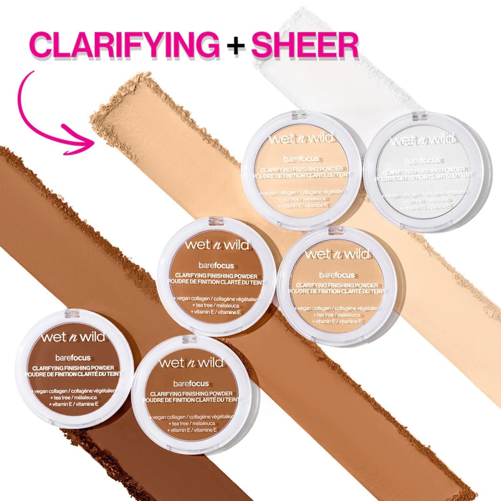 Wet n Wild Bare Focus Clarifying Finishing Powder Light-Medium 6g