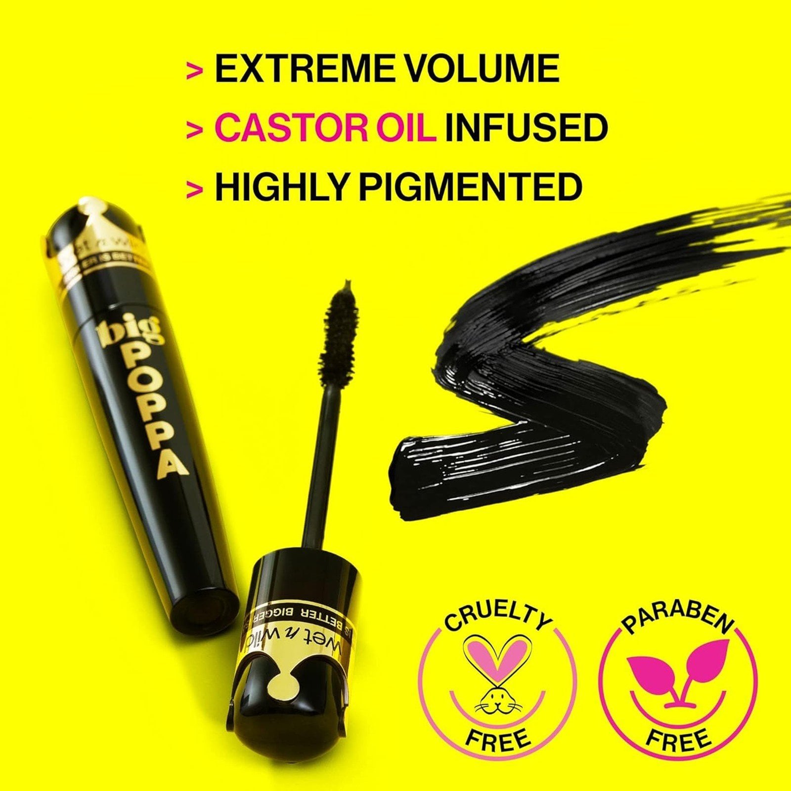 Wet n Wild Big Poppa Mascara Blackest Black 10ml (0.33floz)