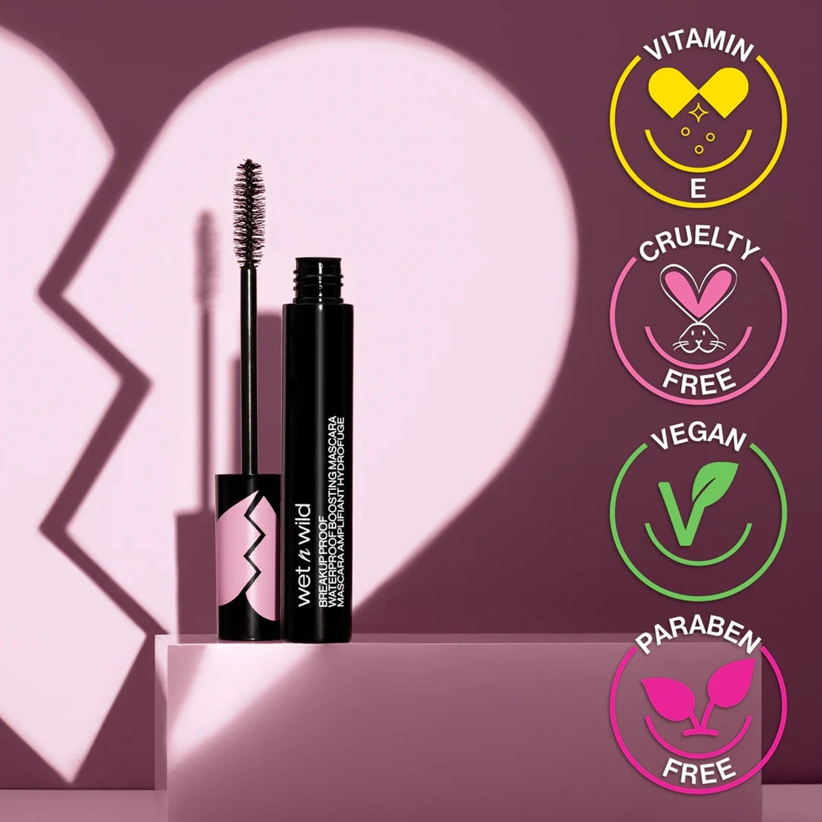 Wet n Wild Breakup Proof Waterproof Boosting Mascara Ultra Black 8ml