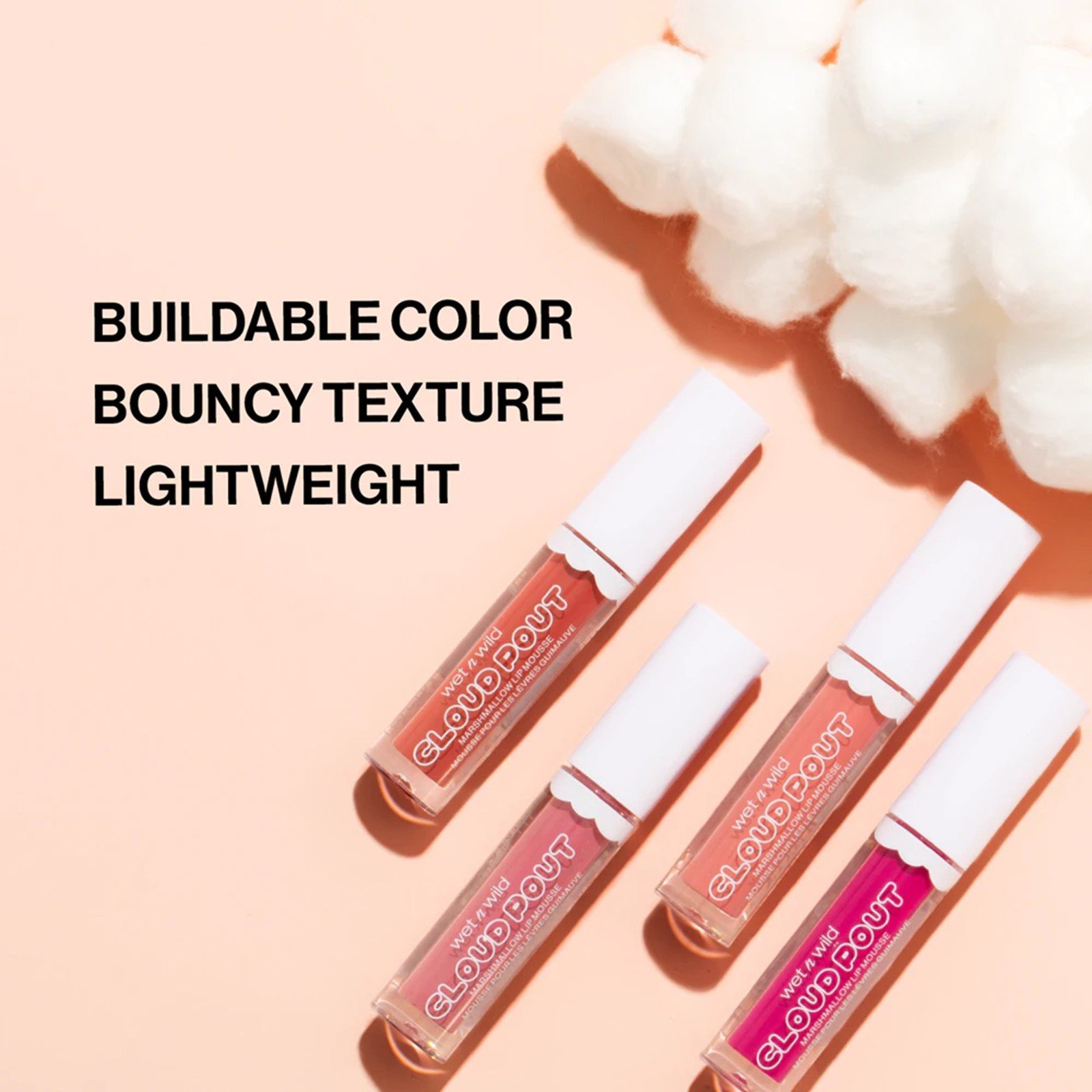 Wet n Wild Cloud Pout Marshmallow Lip Mousse Fluffernutter 3ml