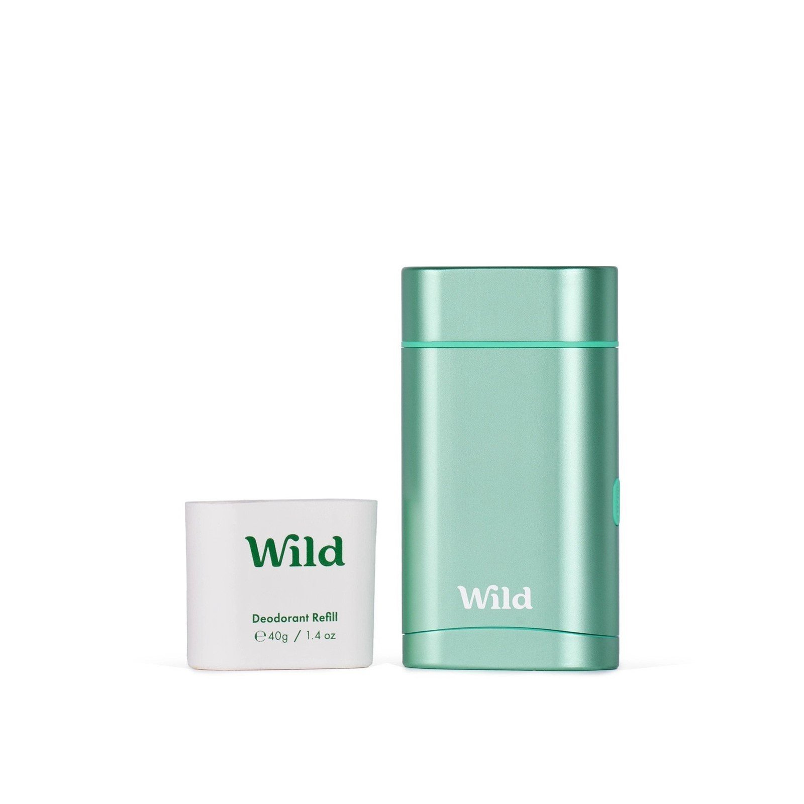 Wild Aqua Case and Fresh Cotton & Sea Salt Refillable Natural Deodorant 40g (1.41oz)