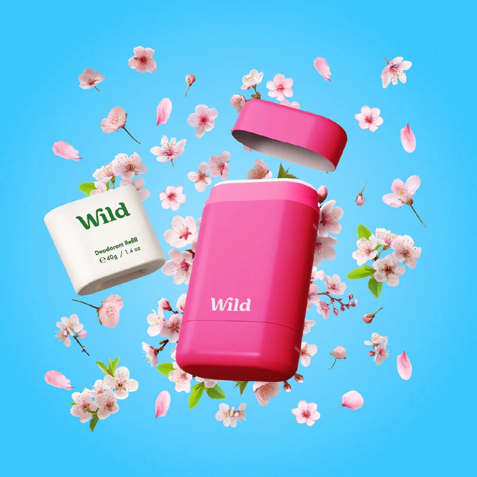 عبوة إعادة تعبئة مزيل عرق طبيعي Wild زهر الكرز 40g