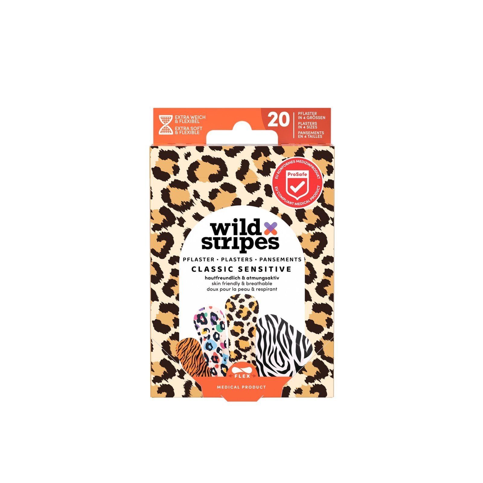 Wild Stripes Classic Sensitive Plasters Animal x20
