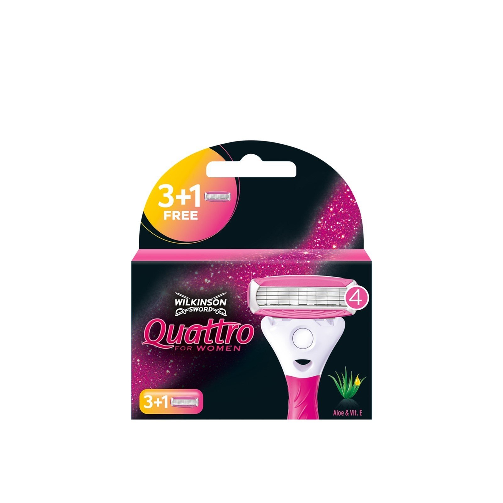 Wilkinson Sword Quattro For Women Replacement Razor Blades x4