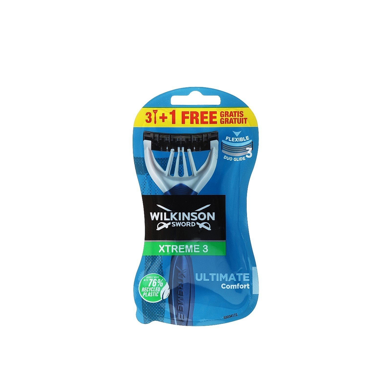 Wilkinson Sword Xtreme 3 Ultimate Comfort Disposable Razors x4