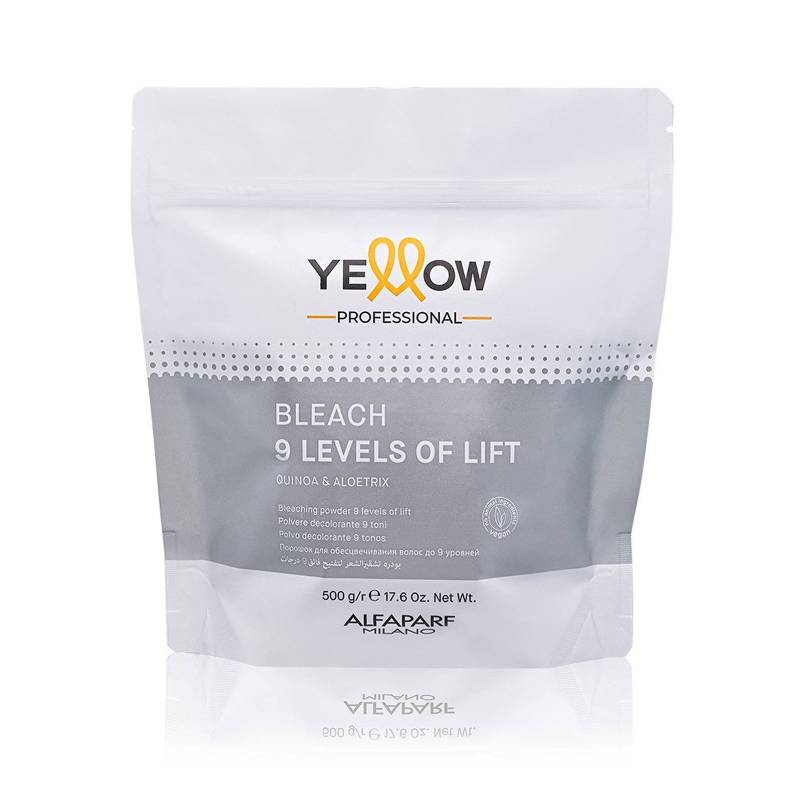 Yellow Professional Bleach 9 Levels Of Lift Bleaching Powder 500g (17.6 oz)