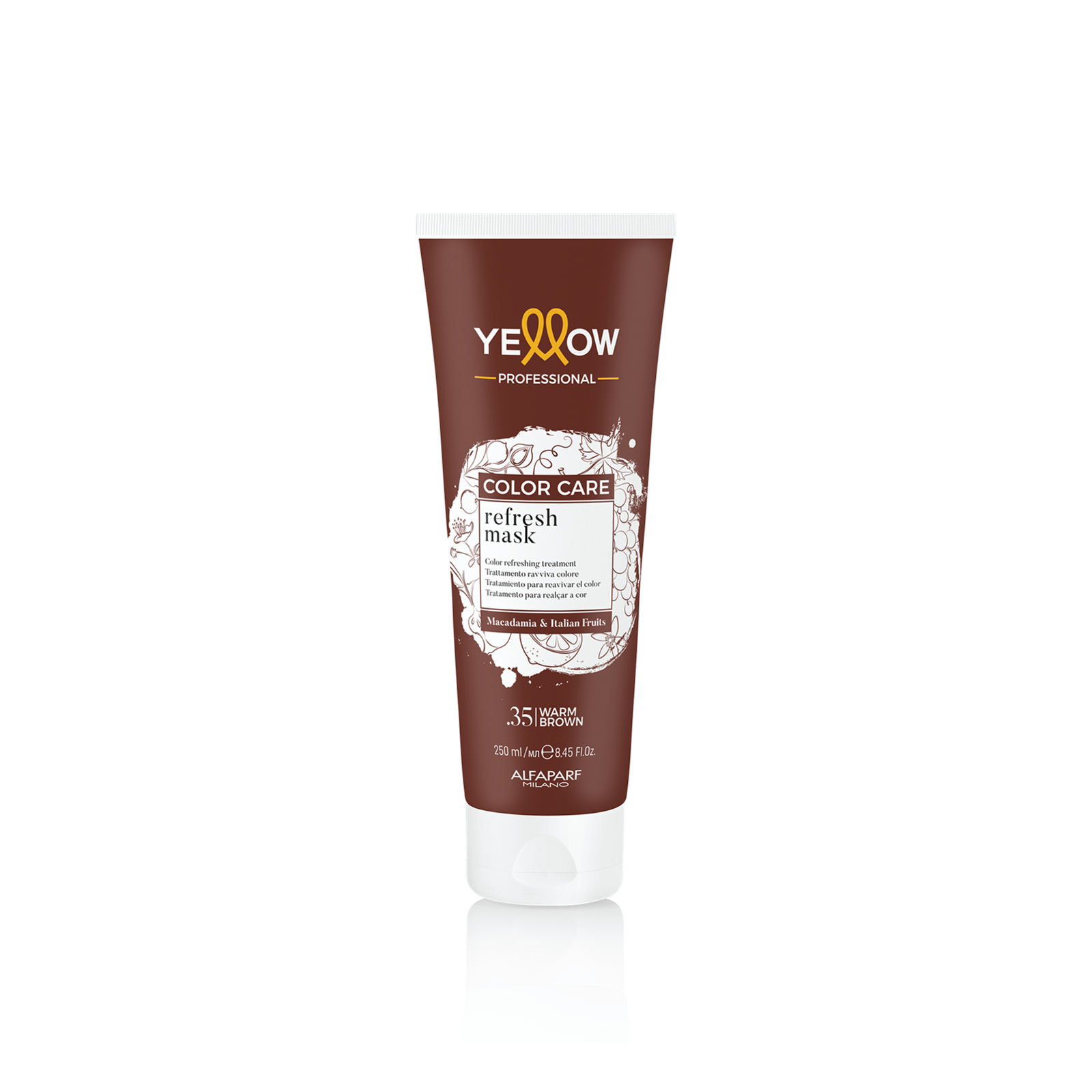 Yellow Professional Color Care Refresh Mask .35 Warm Brown 250ml (8.45 fl oz)