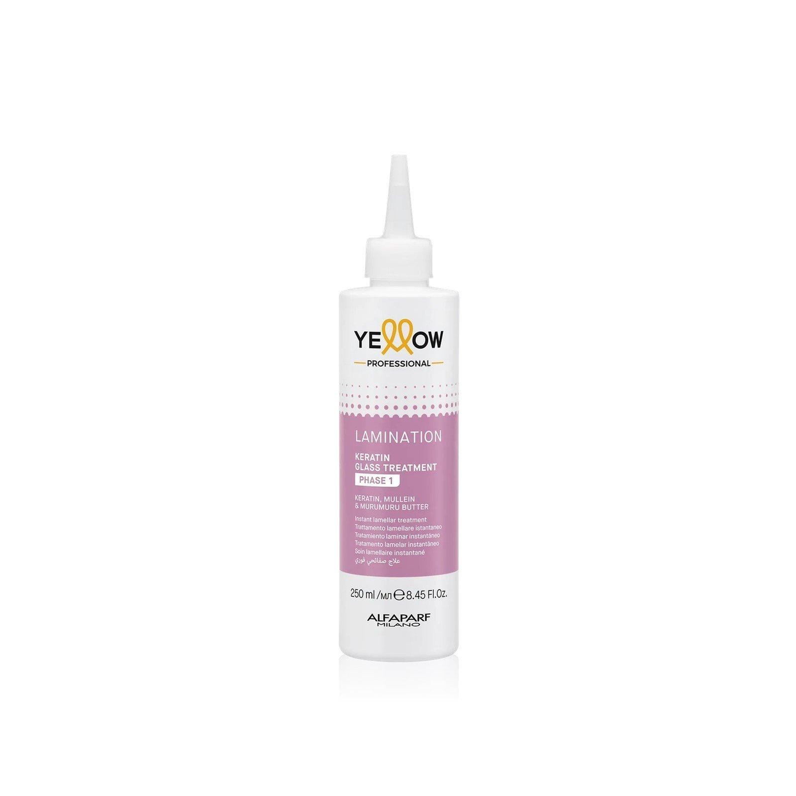 Yellow Professional Lamination Keratin Glass Treatment Phase 1 250ml